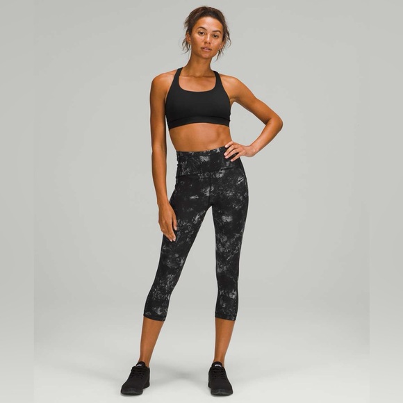 Lululemon | Swift Speed High-Rise Crop Leggings in Black Gray Size 18 - Picture 1 of 16